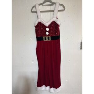 Women's Born Famous Santa Clause Christmas Holiday Costume Outfit Medium
